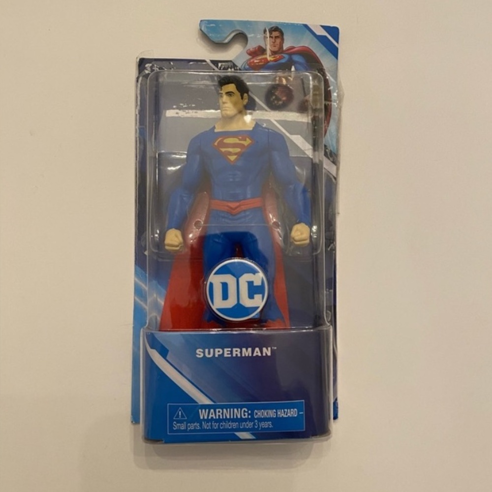DC Comics Superman Action Figure Collectible Posing Head Blue Red Gold OS